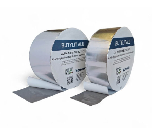 BUTYLIT ALU alu-butyyliteippi 50 mm ja 75 mm rullat.